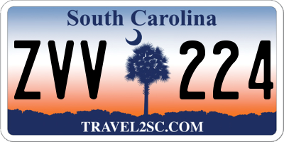 SC license plate ZVV224