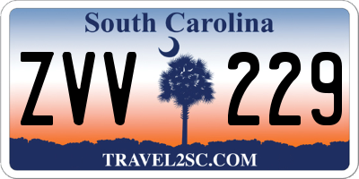 SC license plate ZVV229