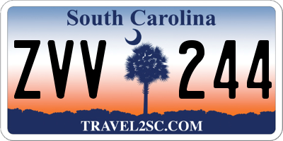 SC license plate ZVV244