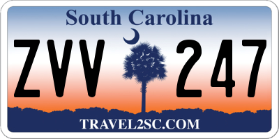 SC license plate ZVV247