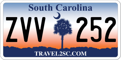 SC license plate ZVV252