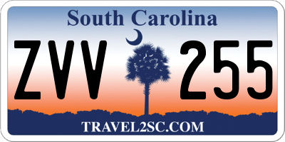 SC license plate ZVV255