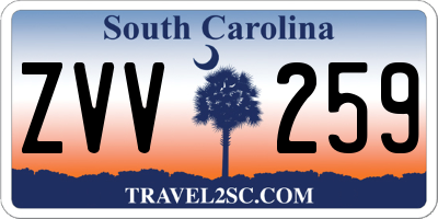 SC license plate ZVV259