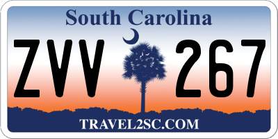 SC license plate ZVV267