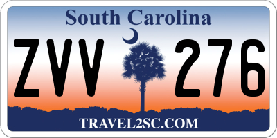 SC license plate ZVV276