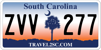 SC license plate ZVV277