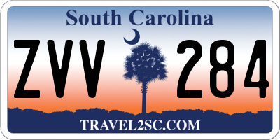 SC license plate ZVV284