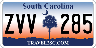 SC license plate ZVV285