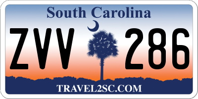 SC license plate ZVV286