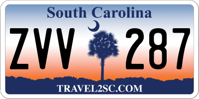 SC license plate ZVV287