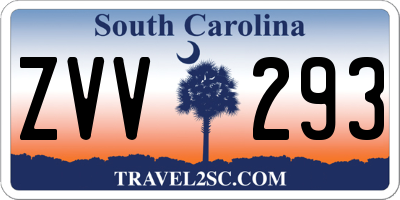 SC license plate ZVV293