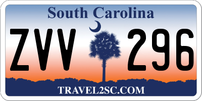 SC license plate ZVV296