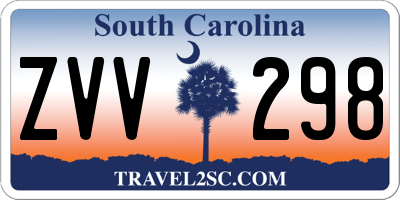 SC license plate ZVV298