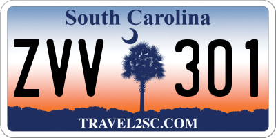 SC license plate ZVV301