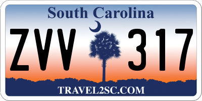 SC license plate ZVV317