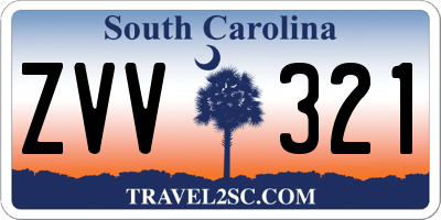 SC license plate ZVV321