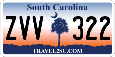 SC license plate ZVV322