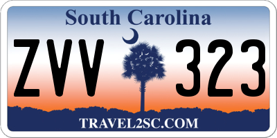 SC license plate ZVV323