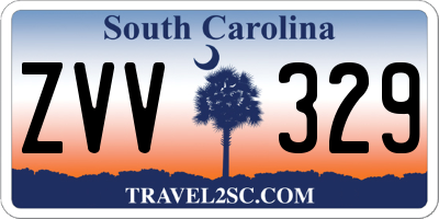 SC license plate ZVV329