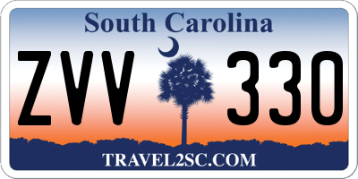 SC license plate ZVV330