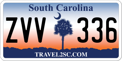 SC license plate ZVV336