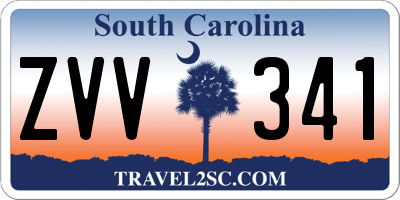 SC license plate ZVV341