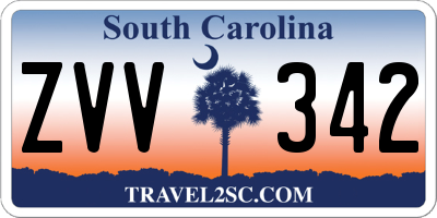 SC license plate ZVV342