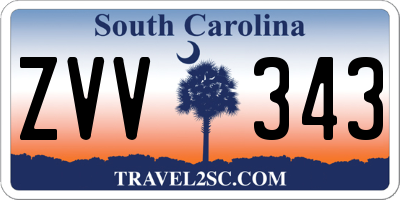 SC license plate ZVV343