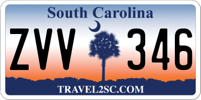 SC license plate ZVV346