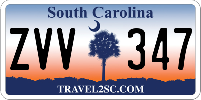 SC license plate ZVV347