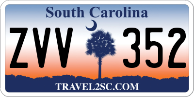 SC license plate ZVV352