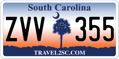 SC license plate ZVV355