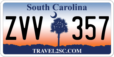 SC license plate ZVV357