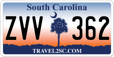 SC license plate ZVV362