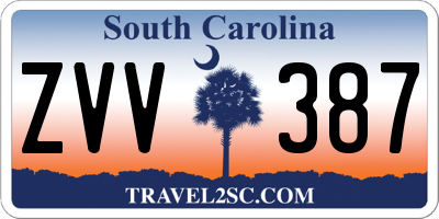 SC license plate ZVV387