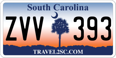 SC license plate ZVV393