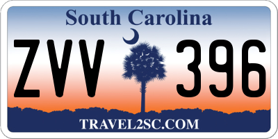 SC license plate ZVV396