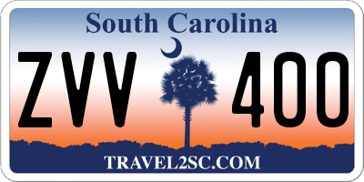 SC license plate ZVV400