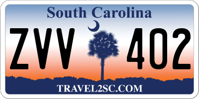 SC license plate ZVV402