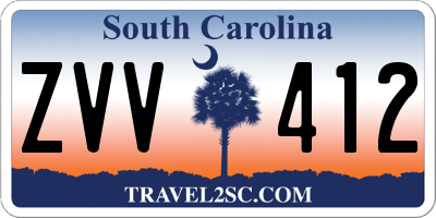 SC license plate ZVV412