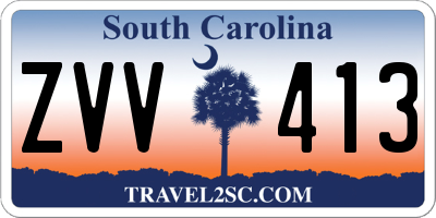 SC license plate ZVV413