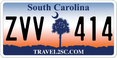 SC license plate ZVV414