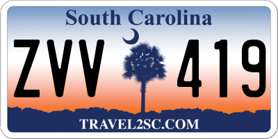 SC license plate ZVV419
