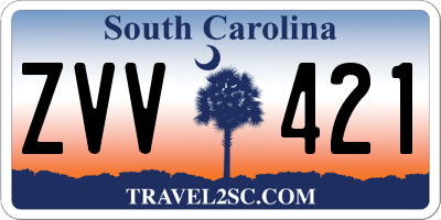 SC license plate ZVV421