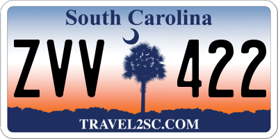 SC license plate ZVV422