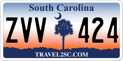 SC license plate ZVV424