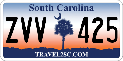 SC license plate ZVV425