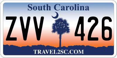 SC license plate ZVV426