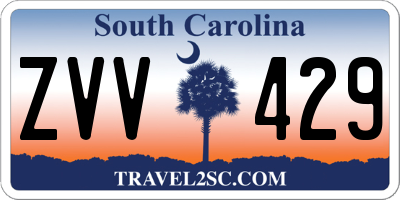 SC license plate ZVV429