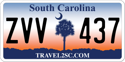 SC license plate ZVV437